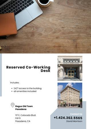 $331 Reserved Co-Working Desk (Pasadena)