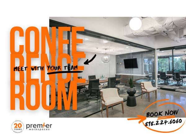 Meet with your Team! Book Conference Rooms (WOODLAND HILLS)