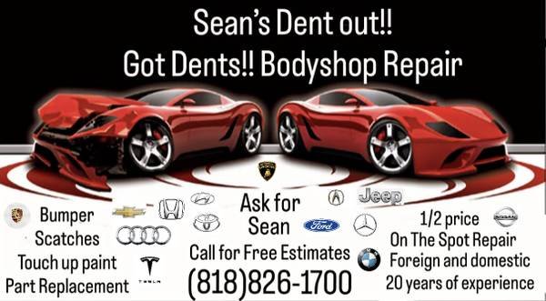Sean’s Dent Out!!! Mobile Auto Body Dent Repair Services (Got Dents or Damage)