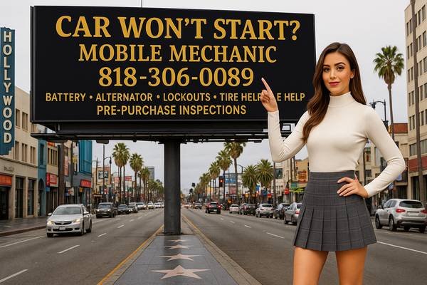 Mobile Mechanic in North Hollywood and San Fernando Valley (North Hollywood, call 818-306-0089)
