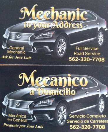 Mobile Mechanic to Your Address (Mecanico a Domicilio)