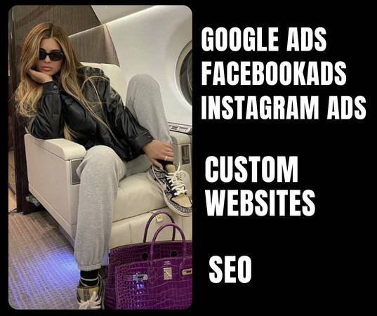 Website Creation, SEO, Google, Facebook, and Instagram Ads, and Social Media Management (Huntington Beach)
