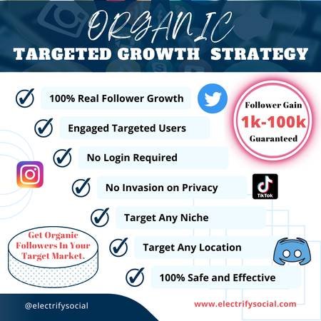 Organic Followers, Targeted Follower Growth, Social Media Growth
