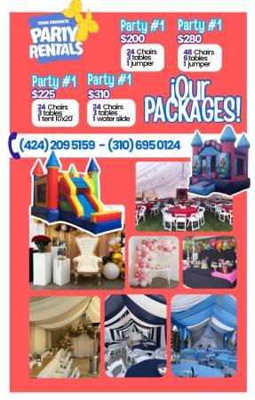 Party Rentals Including Fiestas, Jumpers, Tents, Food, and Decorations (Torrance)