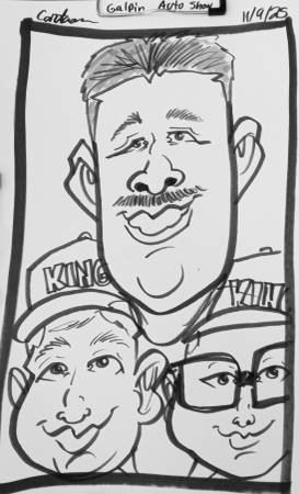 Caricature Artist for Parties, Weddings, Mixers, and Quinceaneras in Granada Hills