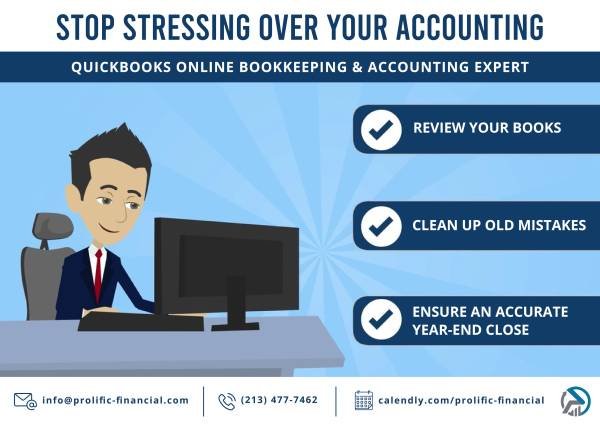 BOOKKEEPING &amp; ACCOUNTING Services Clean-Up BOOKKEEPING / Tax Prep (DTLA - Hollywood &amp; Downtown Los Angeles areas (323 /213))