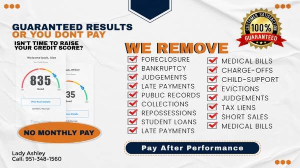 Pay After Performance Credit Repair - Results Driven, Call Now (Los Angeles)