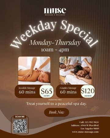 Massage at Muse Massage &amp; Wellness Mid-City