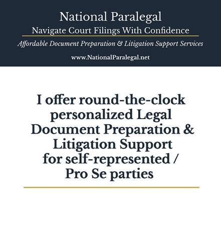 Legal Document Preparation &amp; Court Support (Affordable Non-Attorney) (Statewide)