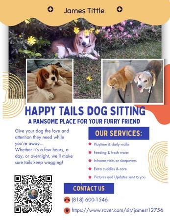 Dog Night Boarding - Day Care - Walking - Drop-In Visit (Duarte)