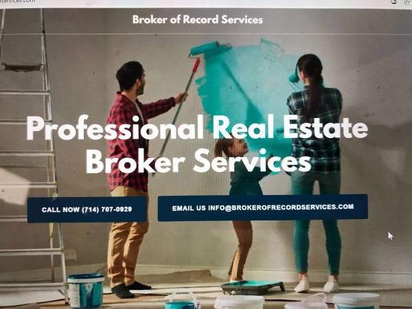 Need a Broker of Record? Property Management and Real Estate Brokerage (Los Angeles Area)
