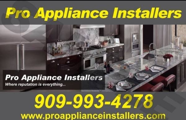 Licensed and Bonded Professional Appliance Installers (All Los Angeles County)