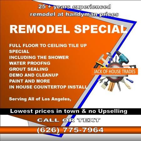 Half-Price Kitchen and Bathroom Remodels - The Lowest Prices (San Fernando Valley)