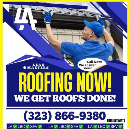 Leak Master Roofer - Roof Repair and Gutters - Free Roofing Estimate (All County, Call 24-7 (323)866-9380 for a Quick Quote Same Day)