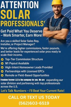 Solar Sales Representatives Needed – Highest Commissions + Fast Payouts (Los Angeles)